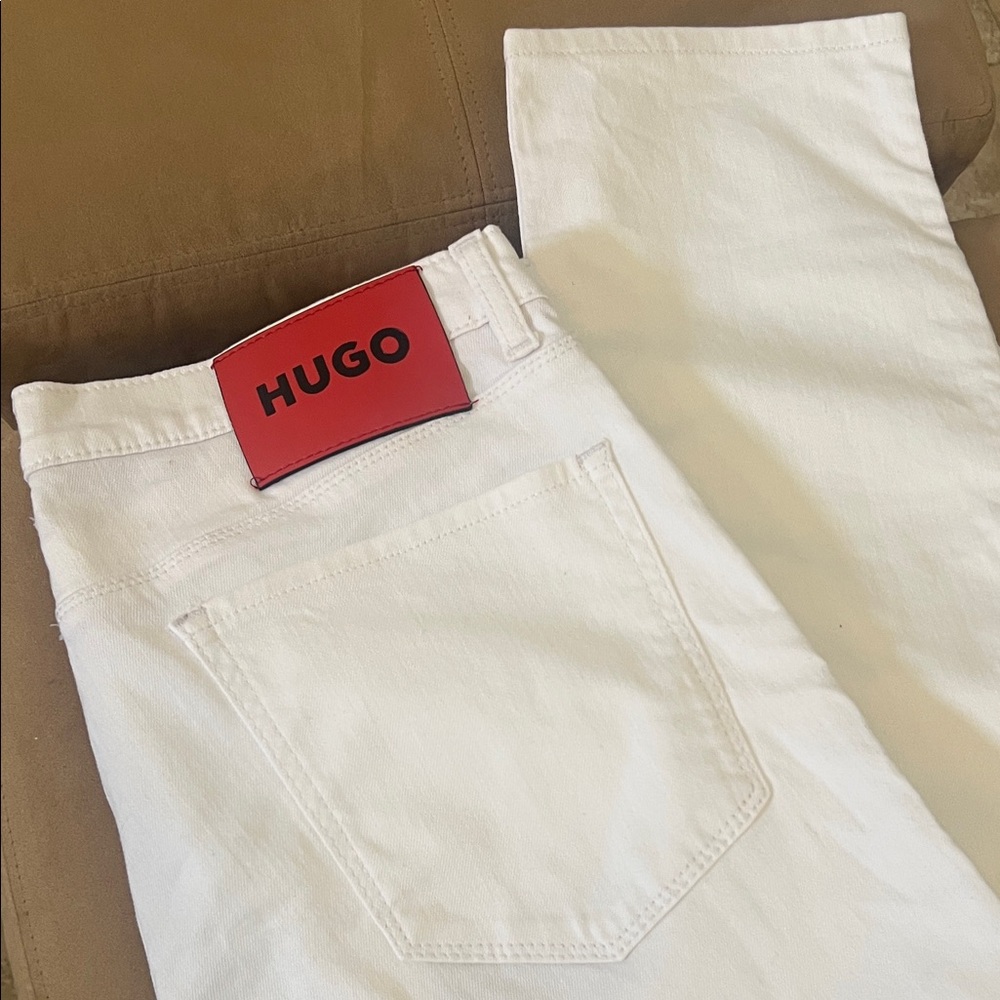 HUGO Men's Crisp White Jeans